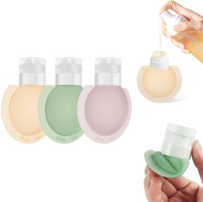 Cloudzy Silicone Travel Bottle Pouch Reusable Cosmetics Mini Lotion Squeeze Bottles Travel Toiletry Kit