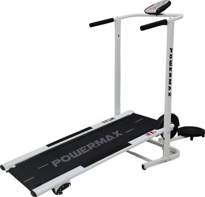Powermax Fitness MFT-210 Non-Electric 2 in 1 Manual Machine with Twister, Foldable Home Use Treadmill (Max Weight:110 kg)