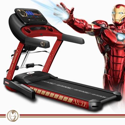 Powermax Fitness MT-1M Ironman Edition Smart Treadmill with Manual Incline, Exercise Machine for Home Gym and Cardio Training Treadmill (Max Weight:100 kg)