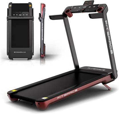 fitspace Foldable Treadmill | Designed in USA 10 Level Auto Inclined Electric Treadmill Treadmill (Max Weight:100 kg)