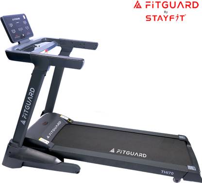 FITGUARD By STAYFIT Smart Treadmill 6HP Peak Motor 20 KM/H Auto Incline App Connectivity Treadmill (Max Weight:140 kg)