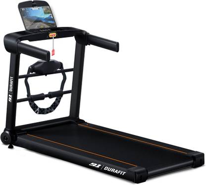 Durafit Ace Pro Multifunction 4.5HP Peak BLDC | 16km Speed | 20-Auto Incline | Black Treadmill (Max Weight:120 kg)