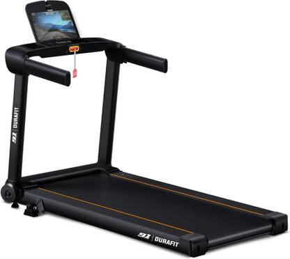 Durafit Ace 4.5HP BLDC Peak | 120Kg User Weight | 16km Speed | 4level Incline Home Use Treadmill (Max Weight:120 kg)