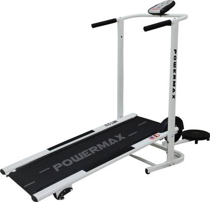 Powermax Fitness MFT-210 Non-Electric 2 in 1 Manual Machine with Twister, Foldable Home Use Treadmill (Max Weight:110 kg)