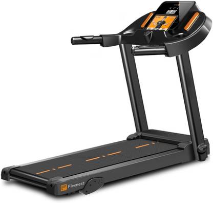 Flexnest Flextread EZ 3HP Peak 14km/h Manual Incline with in-Built Bluetooth Speaker Treadmill (Max Weight:120 kg)