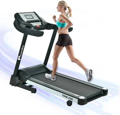 Powermax Fitness TAM-230 (4HP Peak) 110kg Max User, Foldable, 12 Programs, MP3,Exercise Home Gym Treadmill (Max Weight:110 kg)