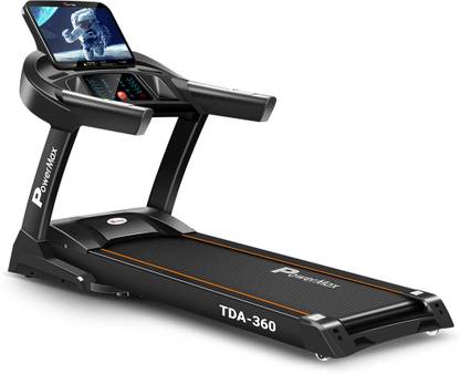 Powermax Fitness TDA-360 (4 HP Peak) 15.6inch HD Display Multi-function with Auto Incline Treadmill (Max Weight:140 kg)