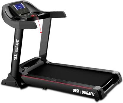 Durafit Champion 7HP AC Peak | 20-Auto Incline | 20Km Speed Home Use Treadmill (Max Weight:150 kg)