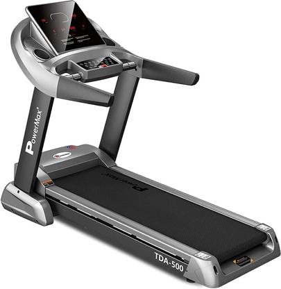 Powermax Fitness TDA-500 (6HP Peak) Preset Programs, LCD Display, Pro-Workout at Home-Gym use Treadmill (Max Weight:150 kg)