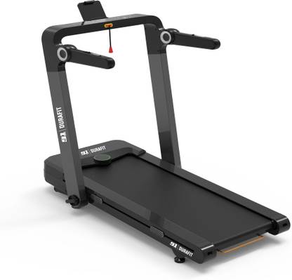 Durafit Vibe 5HP BLDC Peak 120Kg User Weight | 12-Auto Incline| 14km Speed | Home Use Treadmill (Max Weight:120 kg)