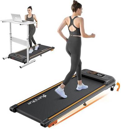lets play Walking Pad 4HP Peak Treadmill with Incline, LED Display, 110kg Capacity (Black) Treadmill (Max Weight:110 kg)