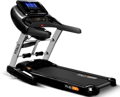 Fitalo PlayT3 Plus (5HP Peak) with Massager, Motorized Multifunction Home-Gym Use Treadmill (Max Weight:100 kg)