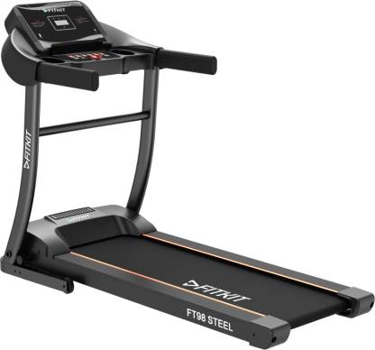 FITKIT by Cultsport FT98 Steel (3HP Peak) with Max Weight 100kg & Heartrate Sensor For Home Workout Treadmill