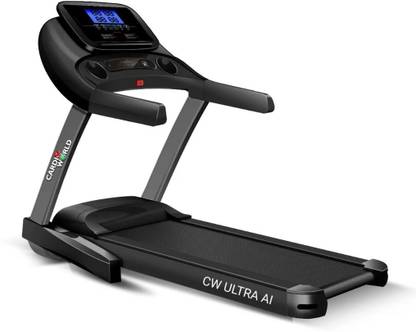 Cardio World Treadmill Ultra AI 15% Auto Incline, Motor DC 3 HP, Foldable Walking pad Treadmill (Max Weight:110 kg)