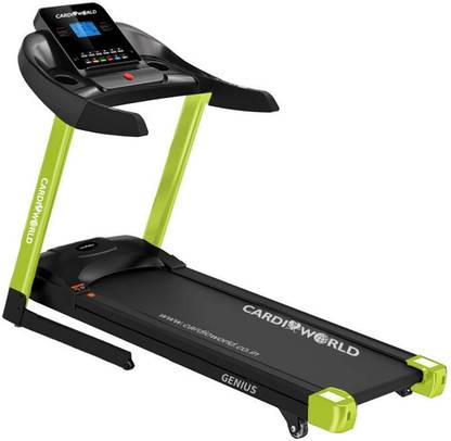 Cardio World Motorized Treadmill Genius Motor 4 HP, 130 kg Users Weight, Foldable Treadmill Treadmill (Max Weight:120 kg)