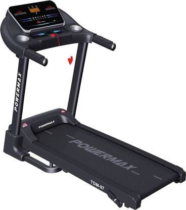 पावरमैक्स फिटनेस TDM-97 (4HP Peak)Pre-set Workout Programs, Heart Rate Sensor, Foldable Home Use ट्रेडमिल
