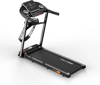 Fitalo Drive T1 Plus (3HP Peak) with Voice broadcast, Massager,AUX, Speaker, Home use Treadmill (Max Weight:100 kg)