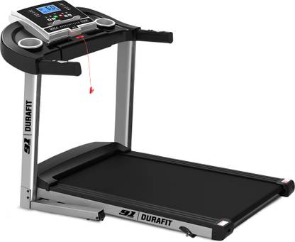 Durafit Strong | 4.5 HP Peak DC Motorized Foldable | Manual Incline Treadmill (Max Weight:120 kg)