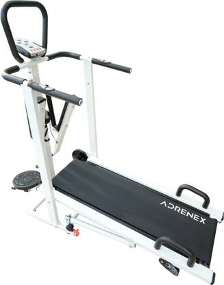 Adrenex by Flipkart 4 in 1 Multipurpose Pro Manual with Jogger, Push Up bar, stepper and twister with Free Installation Treadmill (Max Weight:120 kg)