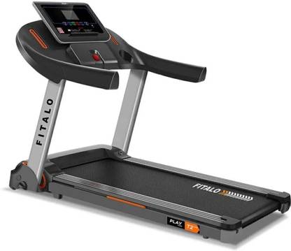 Fitalo Play T2 Lite (3HP Peak) Bluetooth App,Remote Control, LCD, Foldable Home use Treadmill (Max Weight:90 kg)
