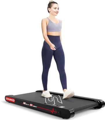 Sparnod Fitness WalkyShaky Vibration Walking Pad Treadmill for Home Use with 4 Modes 2.5HP Motor Treadmill (Max Weight:120 kg)