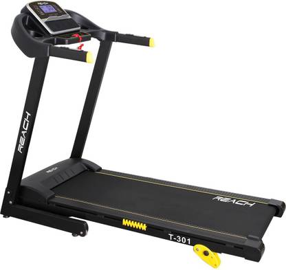 Reach T-301 Motorized Automatic Treadmill For Home Bluetooth App Driven 2 HP Continuous Motor Running Machine Treadmill (Max Weight:110 kg)