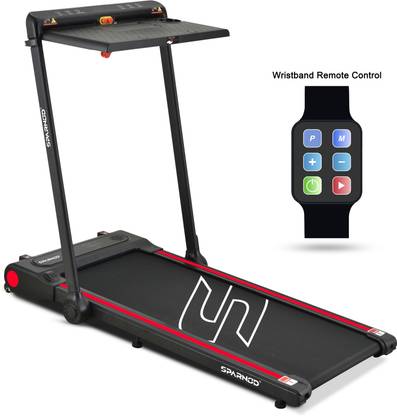 Sparnod Fitness STH3080 WalkingPad Treadmill 4HP Peak Motor Wristband RC Laptop Desk for HomeUse Treadmill (Max Weight:100 kg)