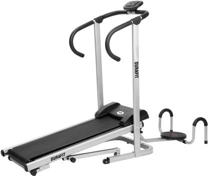 Durafit 3 in 1 Multifunction Manual With Twister And Push-up Bar Treadmill (Max Weight:100 kg)