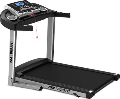 Durafit Strong | 4.5 HP Peak DC Motorized Foldable | Manual Incline Treadmill (Max Weight:120 kg)