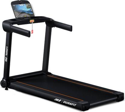 Durafit Ace Pro 4.5HP Peak BLDC Motorized | 16km Speed | 20-Auto Incline| Home Use Black Treadmill (Max Weight:120 kg)