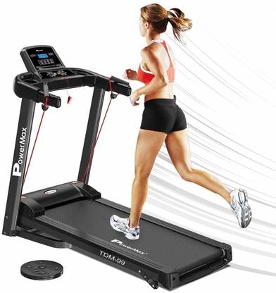 Powermax Fitness TDM-99 (4HP Peak) Preset workout, Multifunction,Twister-Resistance Rope Home use Treadmill (Max Weight:110 kg)