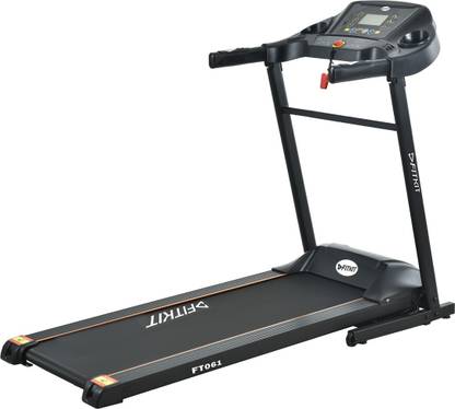 FITKIT by Cultsport FT061- 1.25 HP (1.75 HP peak) Motorized Steel Treadmill (Black) (Free Installation Service) Treadmill (Max Weight:100 kg)