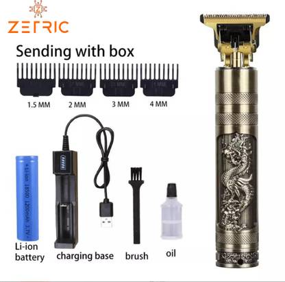 ZETRIC Trimmer for men and women Fully Waterproof with Body Groomer 120 min Runtime 4 Length Settings