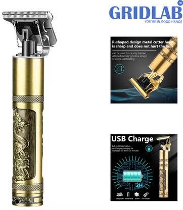 Gridlab Dragon Rechargeable Professional head Hair & Beard Hair Shaver Trimmer 120 min  Runtime 4 Length Settings