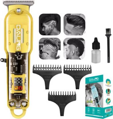 DALING PROFESSIONAL 1585 LCD Hair Trimmer Digital Display Rechargeable Hair Clipper for Men Grooming Kit 180 min  Runtime 3 Length Settings