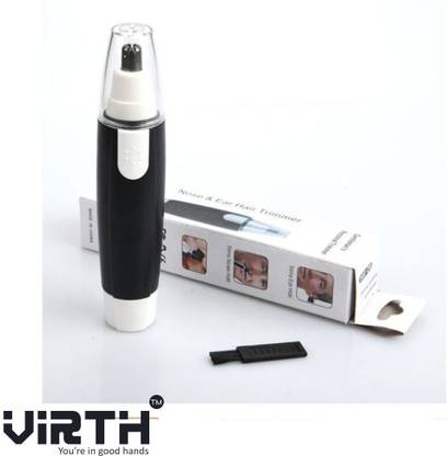 Virth Electric Facial Nose Hair Scissors Neck Eyebrow Shaver Nose Hair Remover Trimmer 120 min  Runtime 1 Length Settings