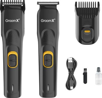 GROOMX GX509 Cordless Professional Hair Trimmer Waterproof Trimmer 90 min  Runtime 5 Length Settings