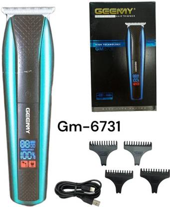 Geemy Hair trimmer 6731 geero cutting led display rechatgeable Trimmer 120 min  Runtime 4 Length Settings