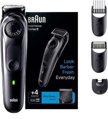 Braun BT 5410 Fully Waterproof Trimmer 100 min  Runtime 20 Length Settings