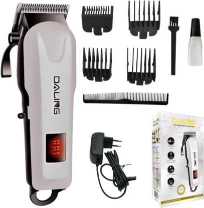 DALING PROFESSIONAL DL-809-A Cordless Rechargeable LED Display Hair Clipper Grooming Kit 240 min  Runtime 4 Length Settings
