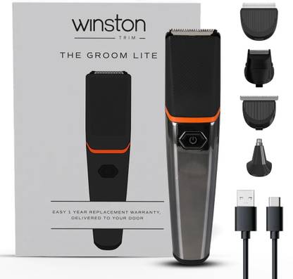 Winston Groom Lite 4 in 1 Body Groomer for Men Grooming Kit 90 min  Runtime 7 Length Settings