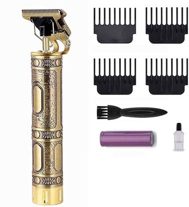 electohlic Orignal Metal Body Beard, Mustache, Head and Body Hair Golden Shaver Trimmer 120 min  Runtime 4 Length Settings