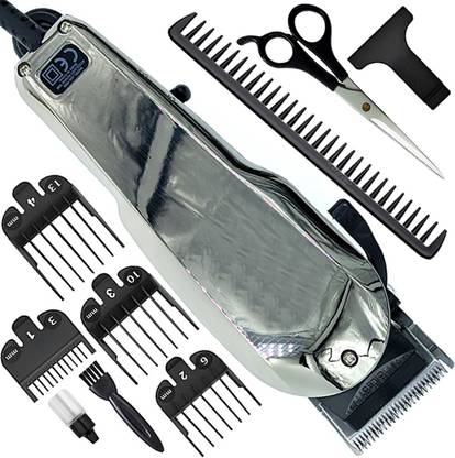 Groomic R7 Professional Hair Clipper Corded Powerful Saving Trimmer Men Beard Moustache Fully Waterproof Trimmer 0 min  Runtime 7 Length Settings