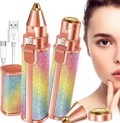 Mayank 2 in 1 Eyebrow Trimmer for women, Painless Portable Eyebrow Hair Trimmer, Trimmer 70 min  Runtime 1 Length Settings