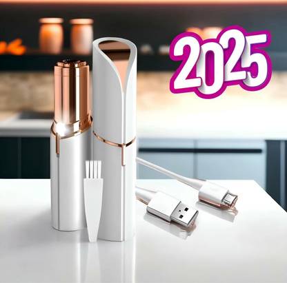 Elecsera Lipstick Shaped Flawless Electric Charging Facial Hair Remover Shaver Waxing Trimmer 60 min  Runtime 0 Length Settings