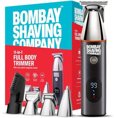BOMBAY SHAVING COMPANY 11-in-1 full body trimmer Fully Waterproof Trimmer 90 min  Runtime 3 Length Settings