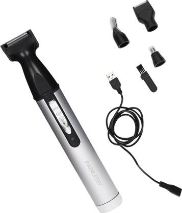 Painless 4 in 1 rechargeable shaver ,hair clipper,nose trimmer,eyebrow trimmer Trimmer 60 min  Runtime 2 Length Settings