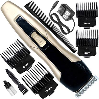 QGS CJ Rechargeable Professional High Quality Low Noise Hair Clipper Beard Moustache Fully Waterproof Trimmer 240 min  Runtime 5 Length Settings
