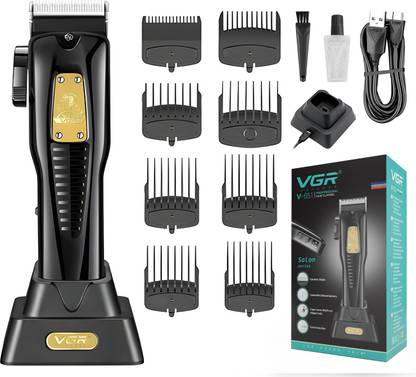 VGR V-651 Professional Salon Series Hair Clipper Trimmer 200 min  Runtime 9 Length Settings