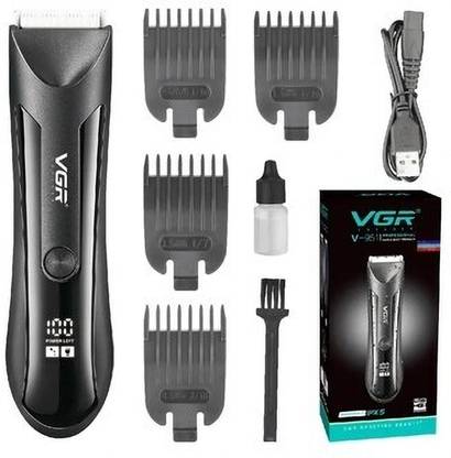 VGR V-951 Professional Body Hair Trimmer with LED Display Fully Waterproof Trimmer 120 min  Runtime 4 Length Settings